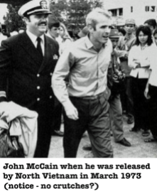 McCain no crutches